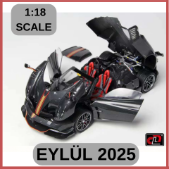 LCD-MODEL - 1/18 - PAGANI - HUAYRA BC ROADSTER 2017 - BLACK CARBON