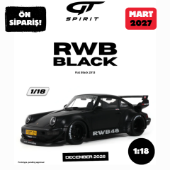 Ön Sipariş - 1/18 GT Spirit Porsche 911 RWB BLACK, FLAT BLACK - GT593