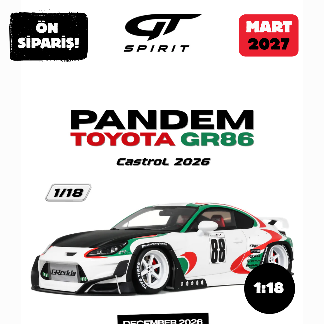 Ön Sipariş - 1/18 GT Spirit PANDEM Toyota GR86, CASTROL - GT985
