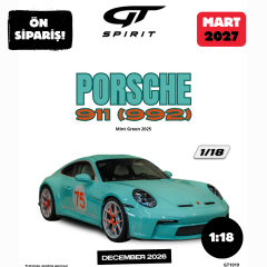 Ön Sipariş - 1/18 GT Spirit PORSCHE 911 (992), MINT GREEN - GT1019