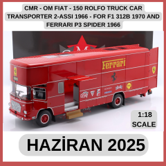 CMR - OM FIAT - 150 ROLFO TRUCK CAR TRANSPORTER 2-ASSI 1966 - FOR F1 312B 1970 AND FERRARI P3 SPIDER 1966