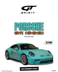 Ön Sipariş - 1/18 GT Spirit PORSCHE 911 (992), MINT GREEN - GT1019