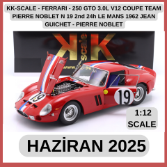 KK-SCALE - FERRARI - 250 GTO 3.0L V12 COUPE TEAM PIERRE NOBLET N 19 2nd 24h LE MANS 1962 JEAN GUICHET - PIERRE NOBLET