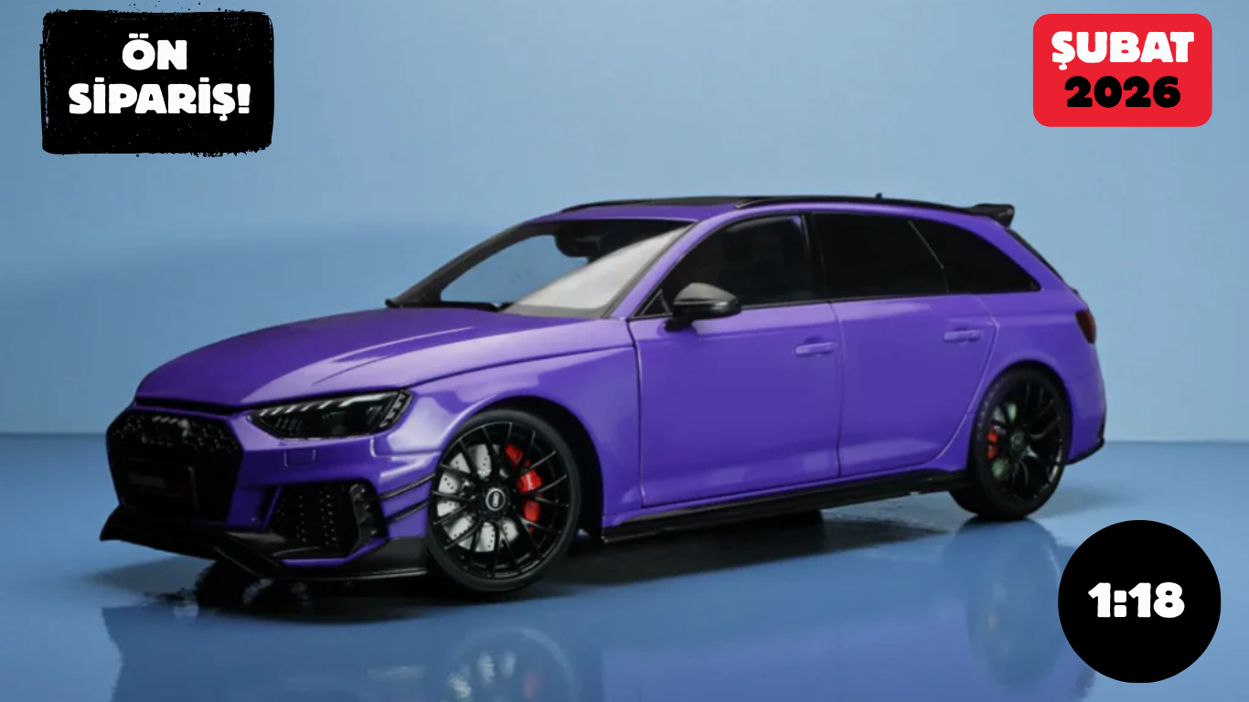 Ön Sipariş - 1/18 Kengfai & Kilo Works Audi RS4 Darwin (Violet Purple Metallic) - VAKW02301