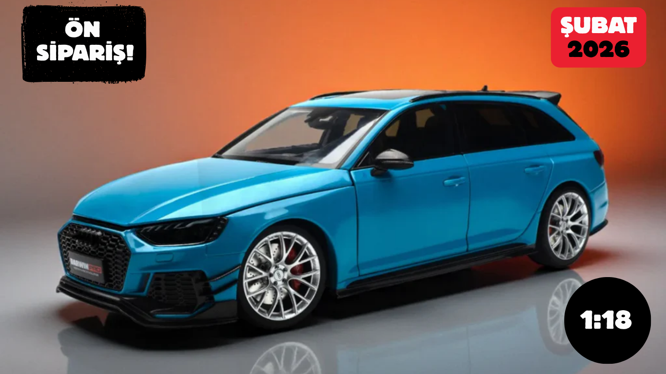 Ön Sipariş - 1/18 Kengfai & Kilo Works Audi RS4 Darwin (Blue Metallic) - VAKW02303