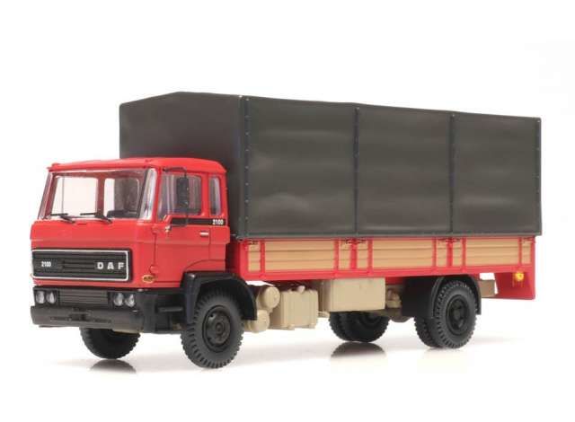 1/87 1982 DAF Tilt Cab B open with hood, red