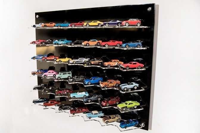 Atlantic 40115, 42 Adet 1/64 Ölçek Model Araba İçin Sergileme Ünitesi -Çarpaz Duruş