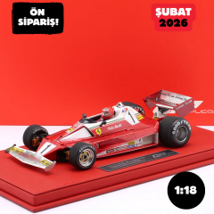 Ön Sipariş - 1/18 GP-REPLICAS - FERRARI - F1 312T2 SCUDERIA FERRARI SEFAC TEAM N 1 FUJI JAPAN GP (with pilot figure) RACE WEATHERED VERSION 1976 NIKI LAUDA - GPNL01AWDD