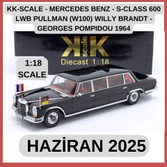 KK-SCALE - MERCEDES BENZ - S-CLASS 600 LWB PULLMAN (W100) WILLY BRANDT - GEORGES POMPIDOU 1964