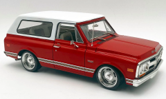 1/18 ACME GMC JIMMY SLAMMED CUSTOM LOW RIDER RED / WHITE TOP - A1807715