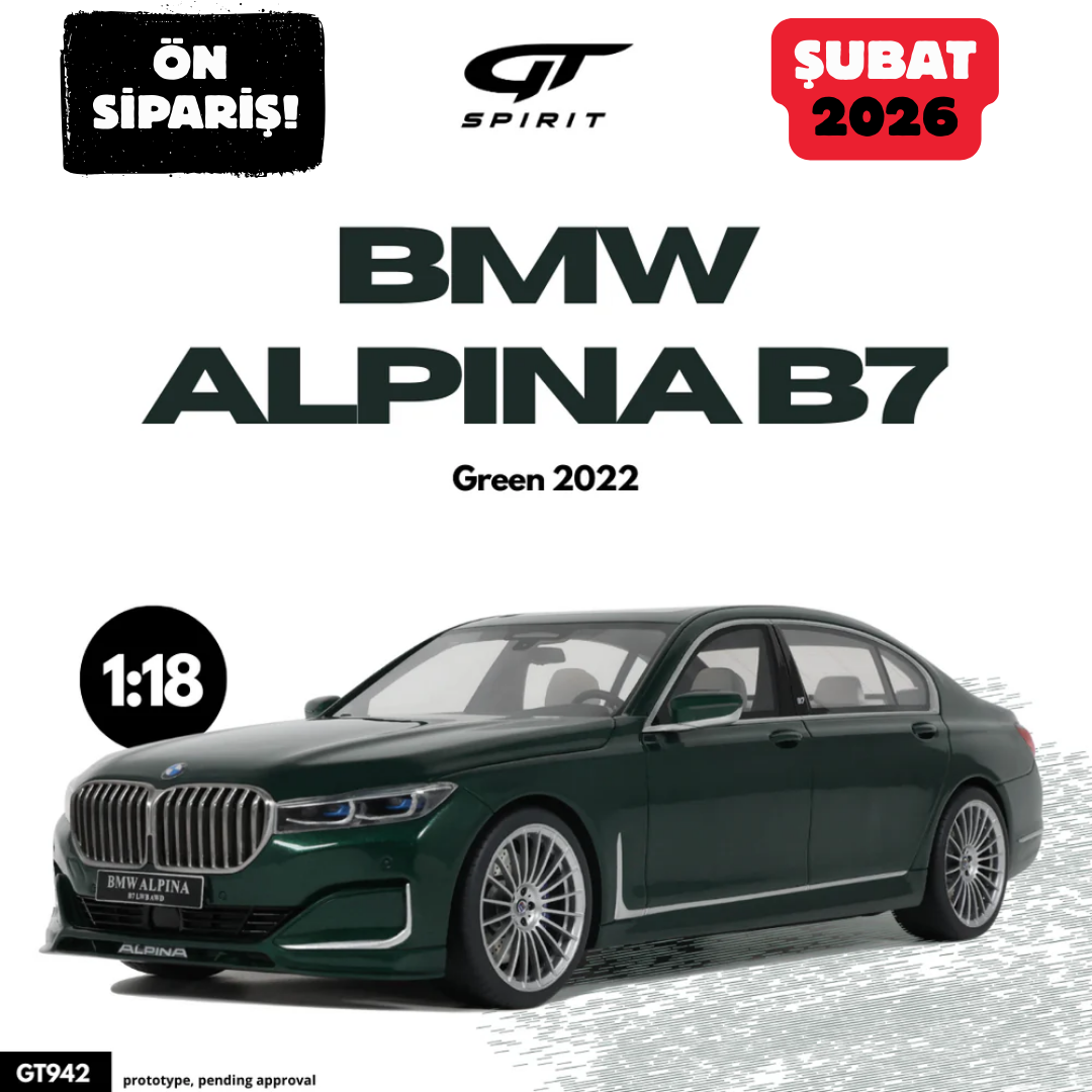 Ön Sipariş - 1/18 GT-SPIRIT - BMW - 7-SERIES ALPINA B7 LCI BI-TURBO (G12) 2023 - GT942