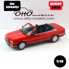 Ön Sipariş - 1/18 OTTO BMW 325i Convertible Bright Red 1986 - OT1194