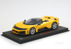1/18 BBR Ferrari F80 carbon optional Giallo Tristrato (Three layer Yellow) and silver wheels - P18253B