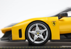 1/18 BBR Ferrari F80 carbon optional Giallo Tristrato (Three layer Yellow) and silver wheels - P18253B