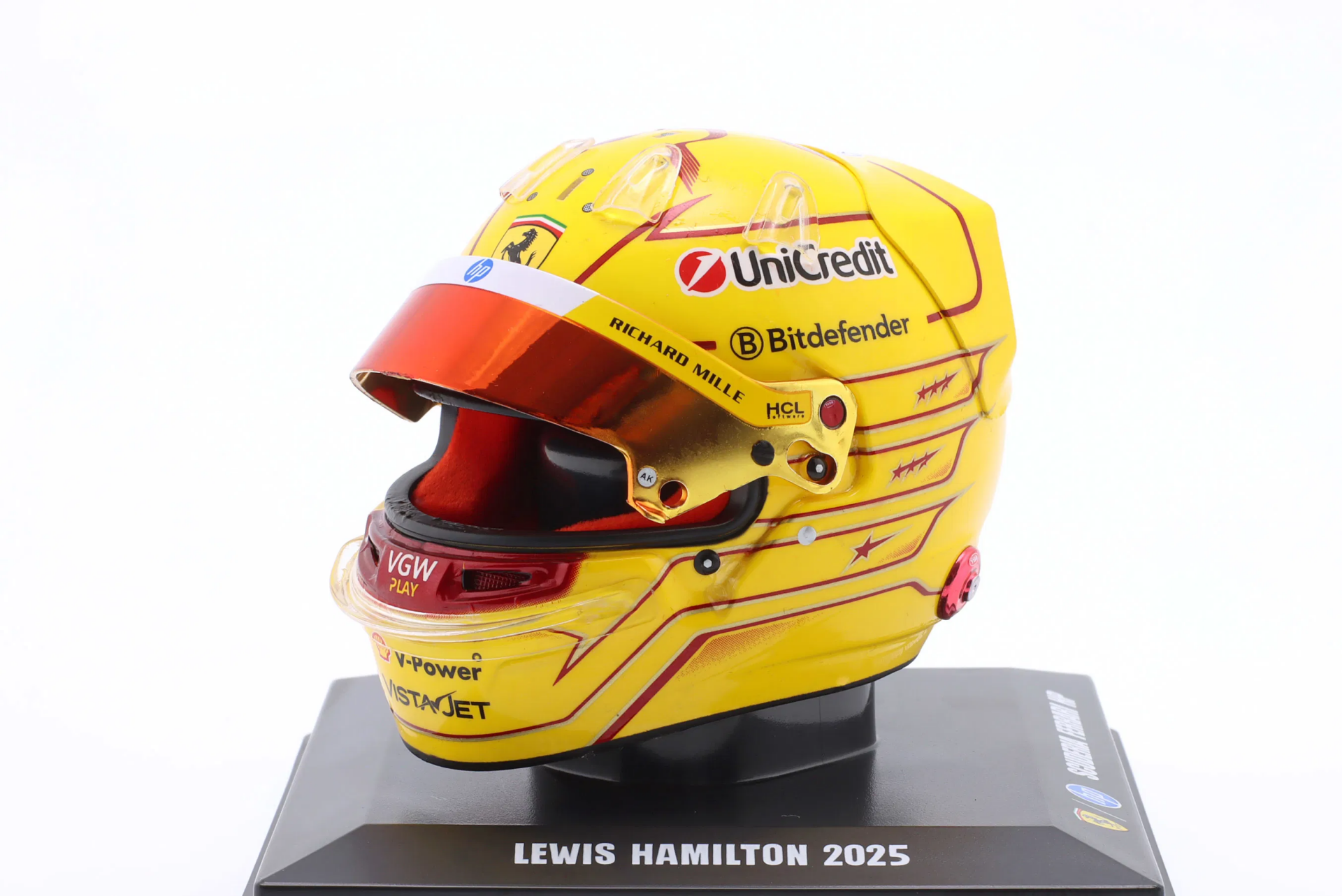 1/5 LOOKSMART - BELL HELMET - CASCO HELMET F1 LEWIS HAMILTON TEAM FERRARI HP N 44 SEASON 2025