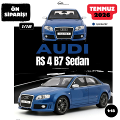 Ön Sipariş - 1/18 OTTO Audi RS 4 B7 Sedan Sprint Blue 2007 - OT1215