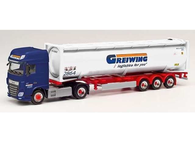 1/87 DAF XF SSC E6 40 ft. Con.Sz. *Greiwing*, blue/red/white