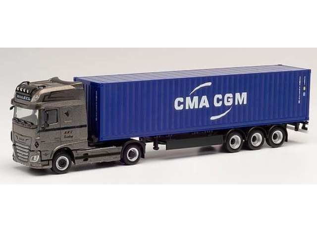 1/87 DAF XF SSC E6 40 ft. Con.Sz. Holzel *CMA/CGM*, blue/grey