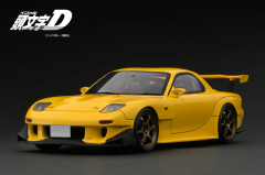 1/18 Ignition Model INITIAL D Mazda RX-7 (FD3S) Yellow With Mr. Keisuke Takahashi
