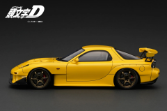 1/18 Ignition Model INITIAL D Mazda RX-7 (FD3S) Yellow With Mr. Keisuke Takahashi