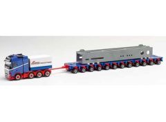 1/87 Volvo FH 16 Gl. T.Sz. + Behelfsbrücke Riwatrans, blue/red/grey