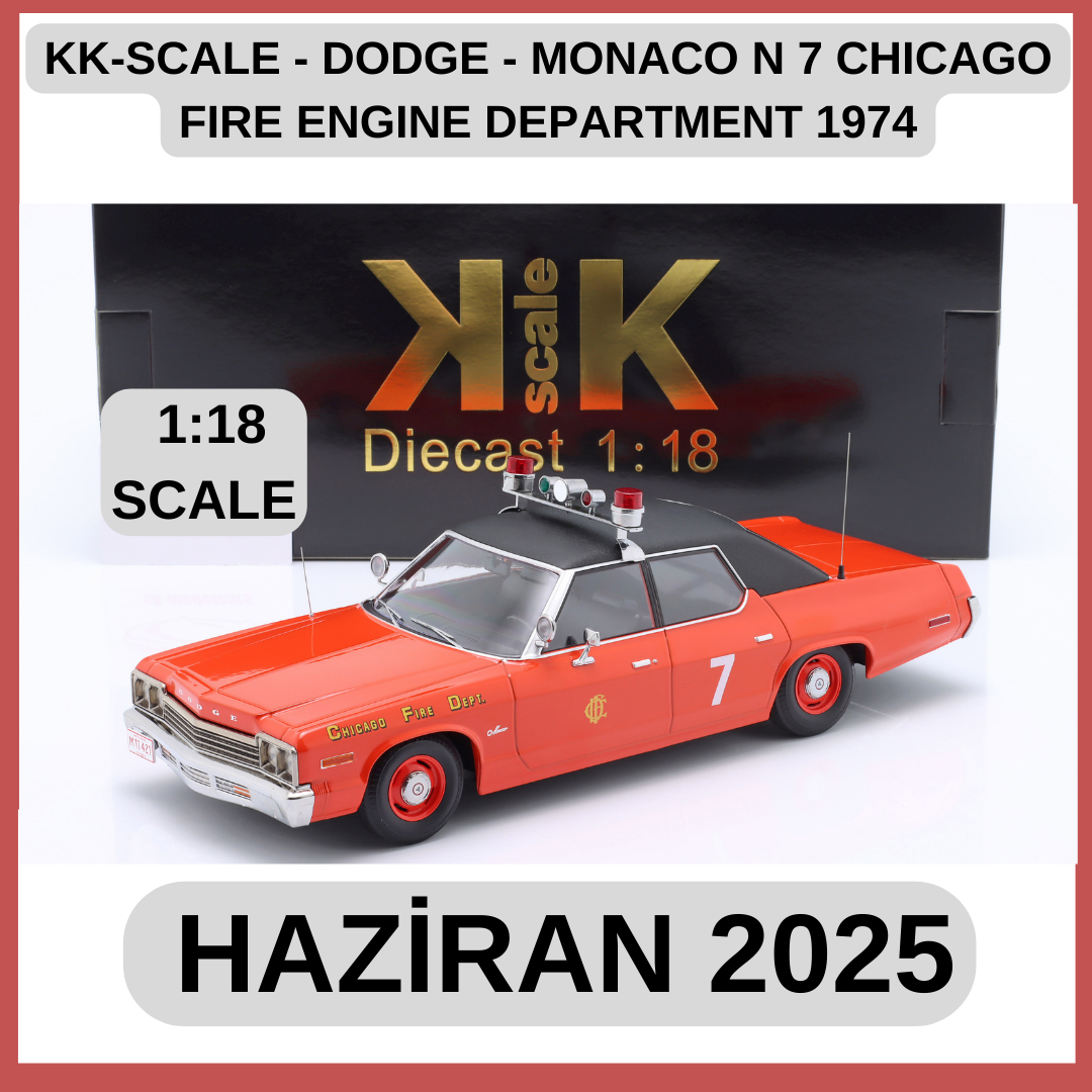 KK-SCALE - DODGE - MONACO N 7 CHICAGO FIRE ENGINE DEPARTMENT 1974