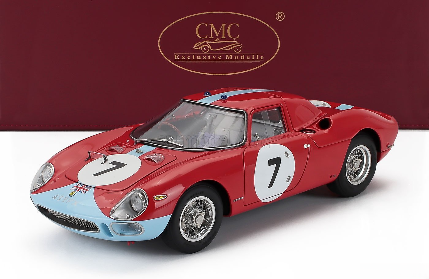 1/18 CMC - FERRARI - 250LM ch. n5895 N 7 WINNER 12h REIMS 1964 GRAHAM HILL - JOACHIM BONNIER