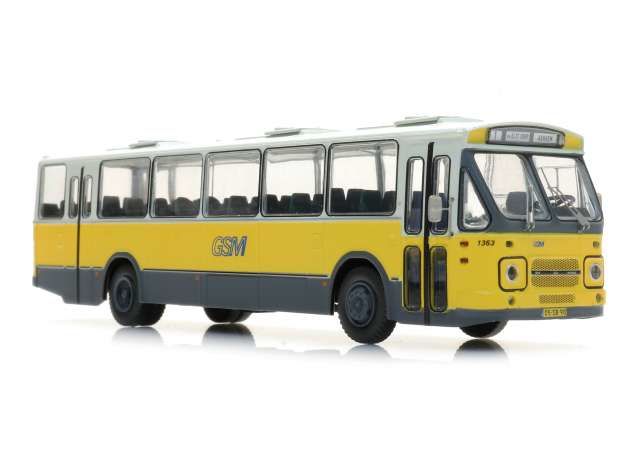 1/87 City Bus GSM 1363 DAF Front 2 *Arnhem via Elst Dorp*, yellow