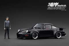 1/18 Ignition Model Porsche Blackbird (964) Black 湾岸MIDNIGHT With Mr. Tatsuya Shima - IG3593