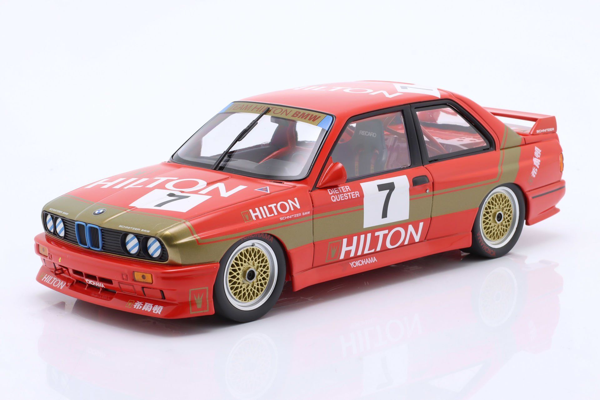 MINICHAMPS - BMW - 3-SERIES M3 TEAM SCHNITZER N 7 2nd GUIA RACE MACAU 1987 DIETER QUESTER