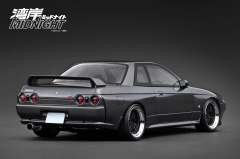 1/18 Ignition Model NISSAN SKYLINE GT-R (R32) Gun Metallic 湾岸MIDNIGHT Reina's R With Ms.Reina Akikawa - IG3595