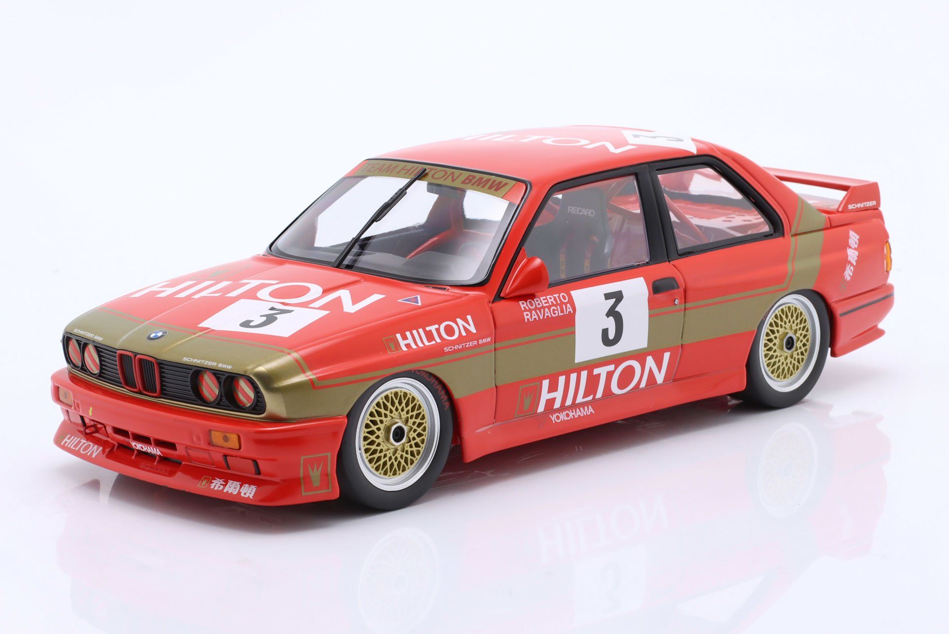 MINICHAMPS - BMW - 3-SERIES M3 TEAM SCHNITZER N 3 WINNER GUIA RACE MACAU 1987 ROBERTO RAVAGLIA