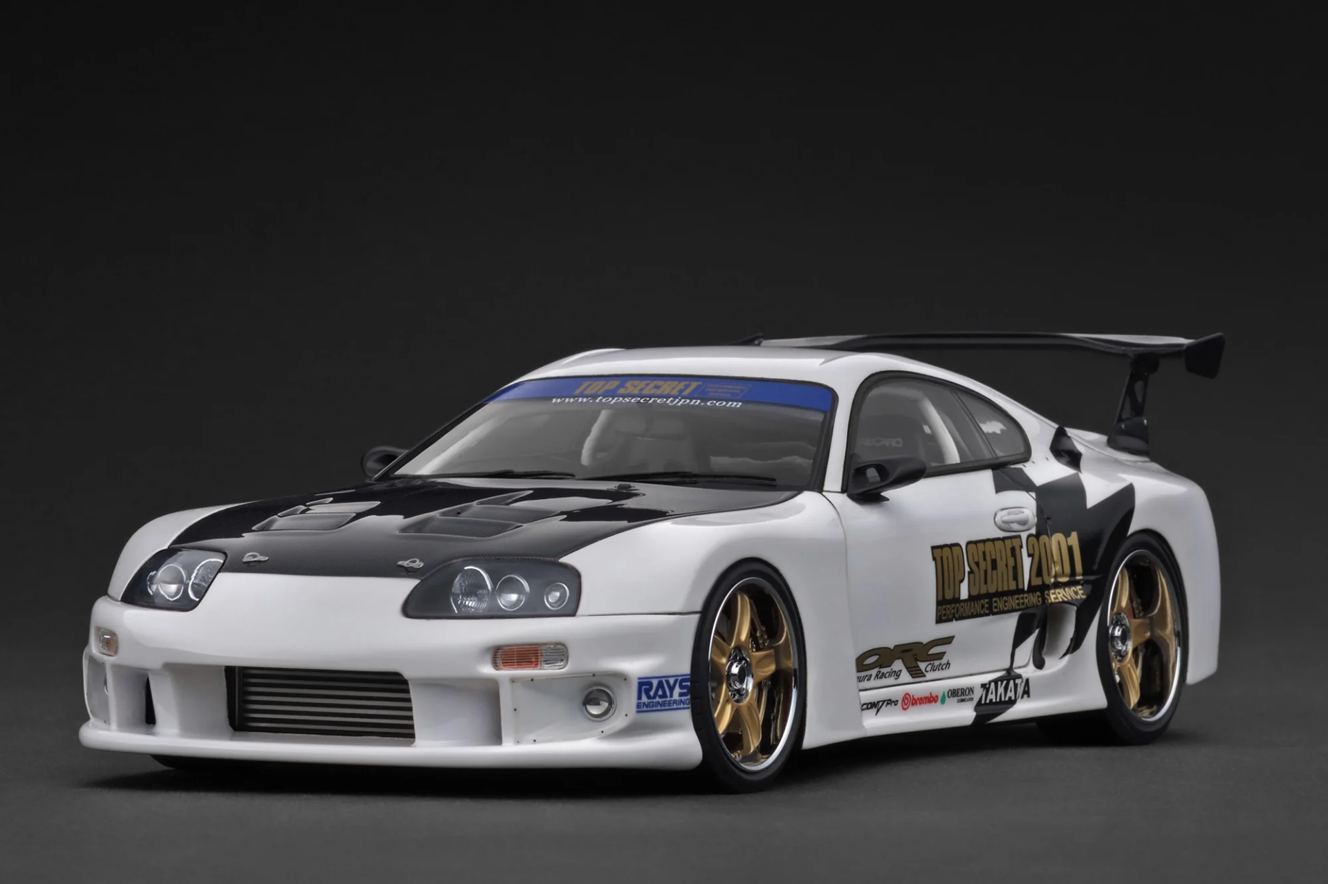 1/18 Ignition TOP SECRET GT300 Toyota Supra (A80) White - IG3744