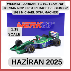 WERK83 - JORDAN - F1 191 TEAM 7UP JORDAN N 32 FIRST F1 RACE BELGIUM GP 1991 MICHAEL SCHUMACHER