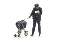 1/87 Postman and trolley