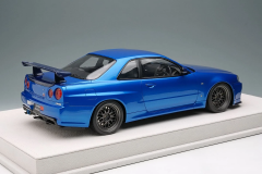 1/18 Make UP BUILT BY LEGENDS Mine's Nissan Skyline GT-R (BNR34) R34 Bayside Blue - EML130B