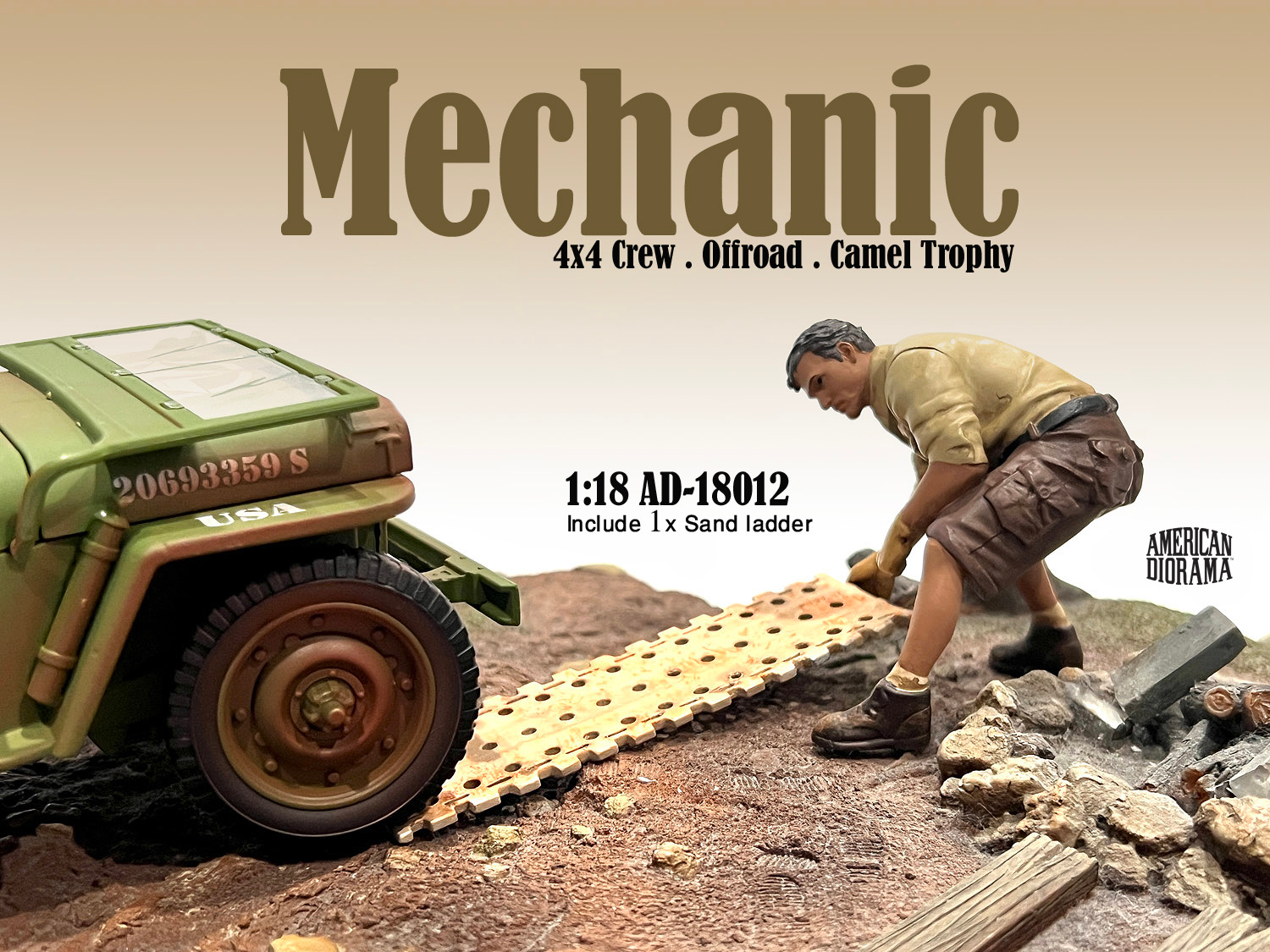 1/18 American Diorama 4x4 Mechanics - Figure #2 - AD18012