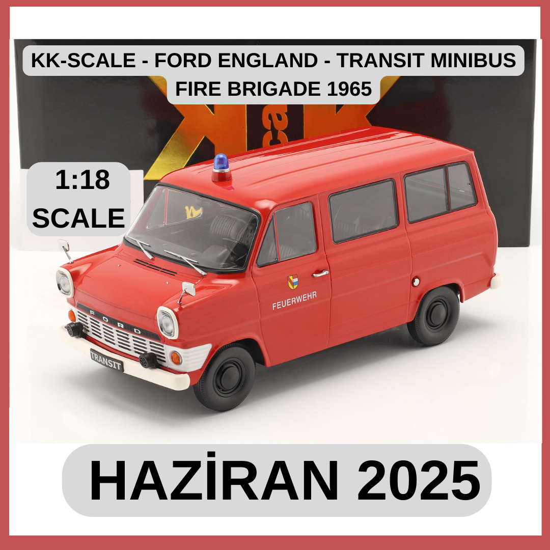KK-SCALE - FORD ENGLAND - TRANSIT MINIBUS FIRE BRIGADE 1965
