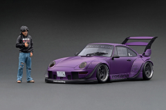 Ignition Model PORSCHE RWB 993 Matte Purple with Mr. Nakai