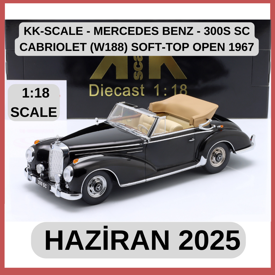 KK-SCALE - MERCEDES BENZ - 300S SC CABRIOLET (W188) SOFT-TOP OPEN 1967