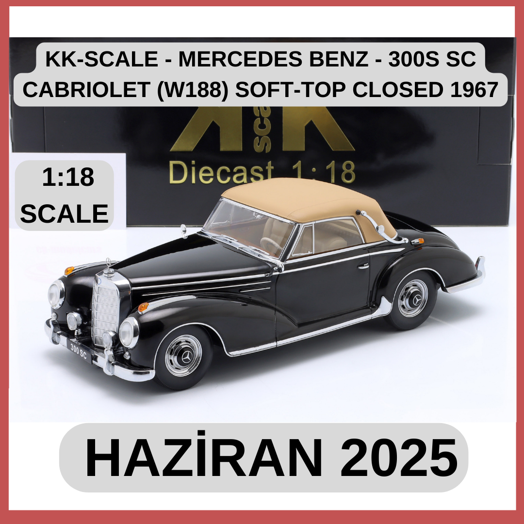 KK-SCALE - MERCEDES BENZ - 300S SC CABRIOLET (W188) SOFT-TOP CLOSED 1967
