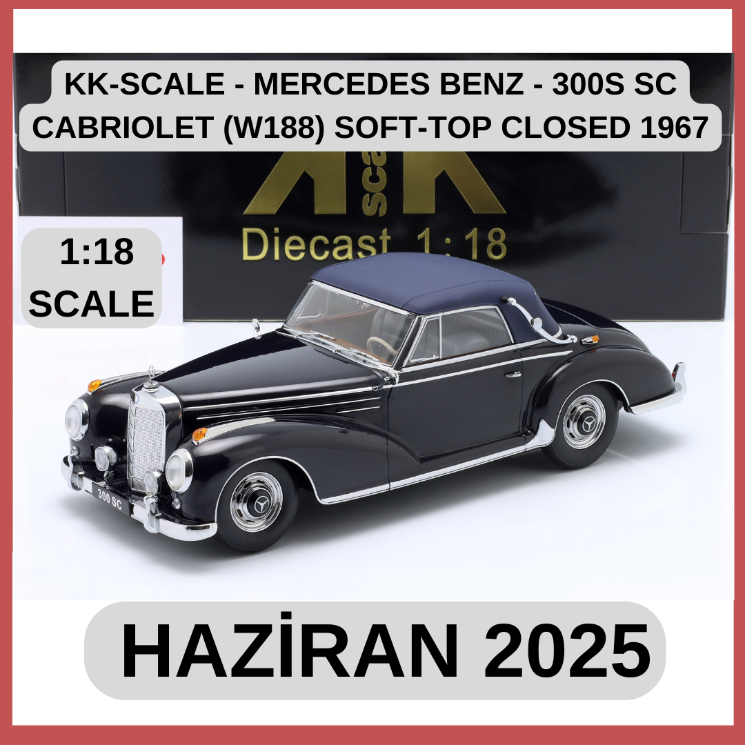 KK-SCALE - MERCEDES BENZ - 300S SC CABRIOLET (W188) SOFT-TOP CLOSED 1967