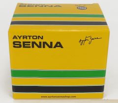 MINI HELMET - BELL HELMET - F1 CASCO HELMET TEAM LOTUS 97T RENAULT TURBO N 12 SEASON 1985 AYRTON SENNA