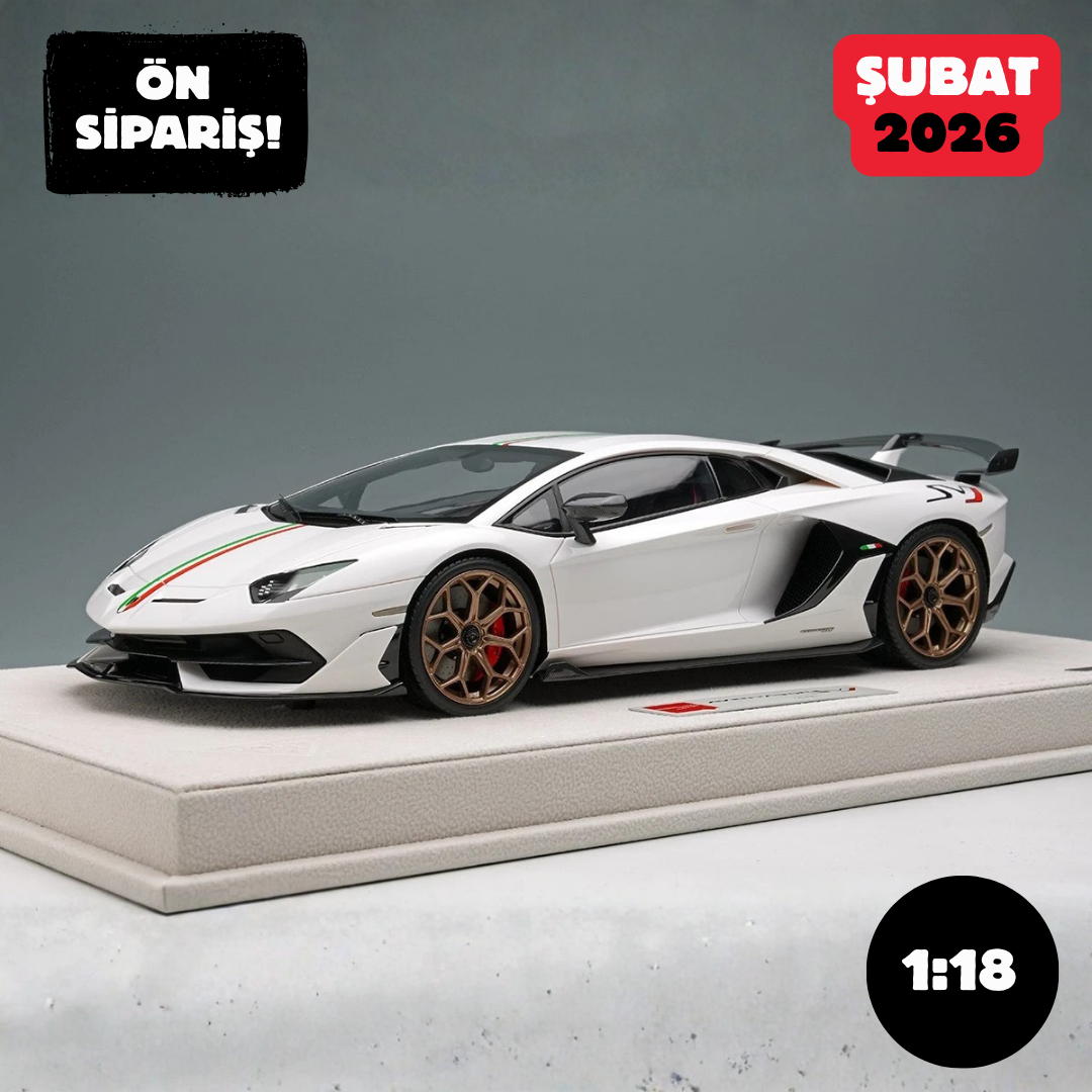 Ön Sipariş - 1/18 Make UP/EIDOLON  Lamborghini Aventador SVJ 2018 White