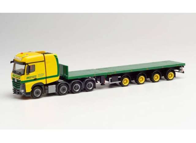 1/87 Mercedes Benz Arocs Bigspace  SLT Teletrailer SattelzugHKV, yellow/green