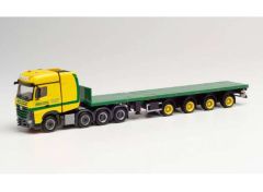 1/87 Mercedes Benz Arocs Bigspace  SLT Teletrailer SattelzugHKV, yellow/green