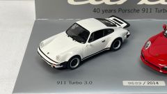 MINICHAMPS - PORSCHE - SET 2X 911 - 911 TURBO 3.0 - 911 991 TURBO 2014 - 40 YEARS 911