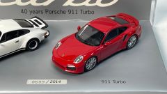 MINICHAMPS - PORSCHE - SET 2X 911 - 911 TURBO 3.0 - 911 991 TURBO 2014 - 40 YEARS 911
