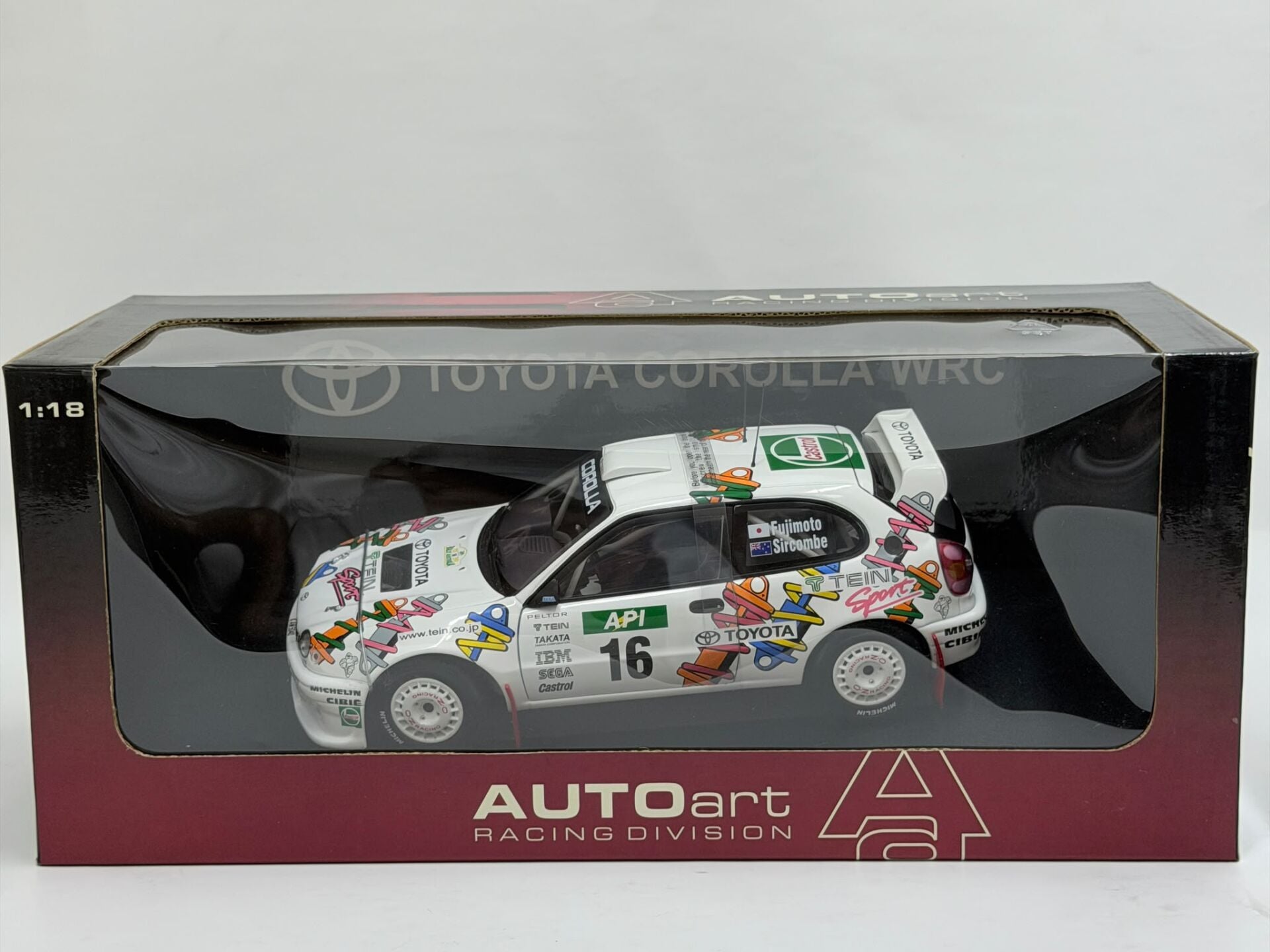 1/18 AUTOart 1998 Toyota Corolla WRC Australia Fujimoto #16 - 80028