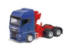 1/87 MAN TGX GX 6x4 + HIAB, blue/red
